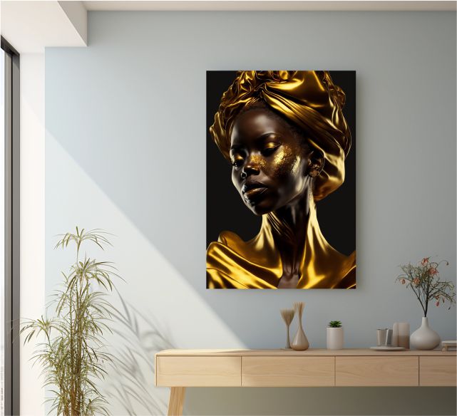 Bellezza Donna Africana Gold Ritratto